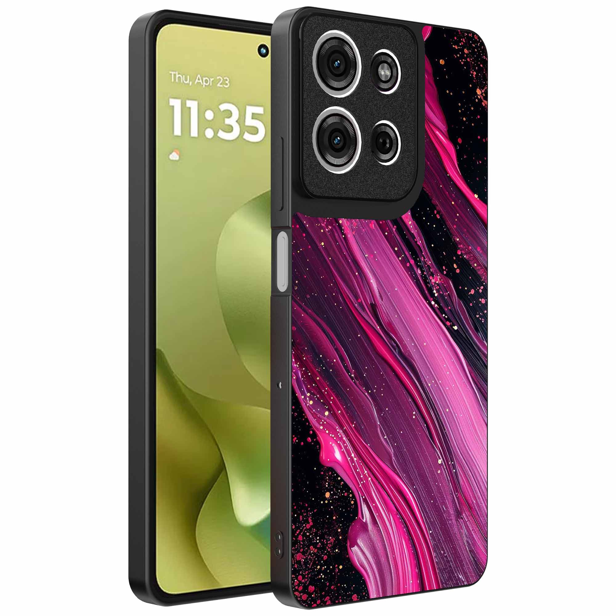 paars roze marmer opdruk_Motorola Moto G86 telefoonhoesje (1)