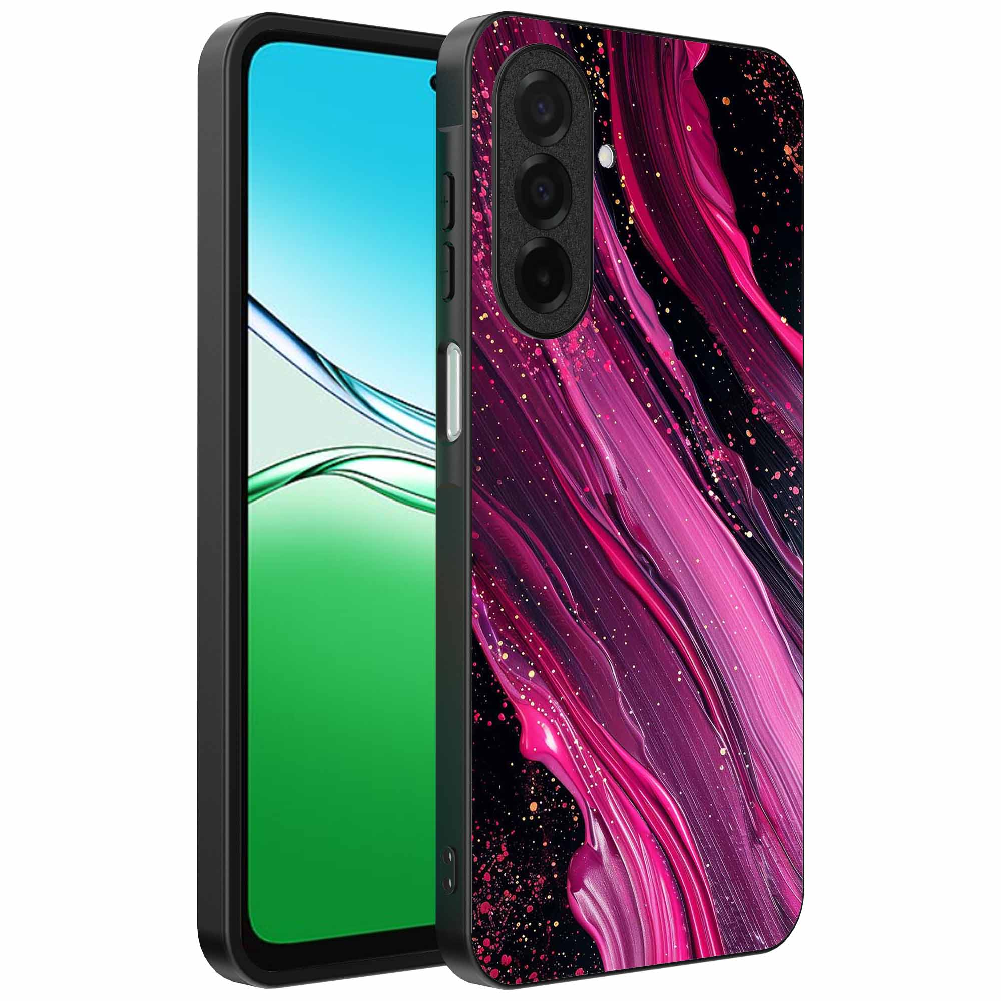 paars roze marmer opdruk_Oppo A5 telefoonhoesje (1)