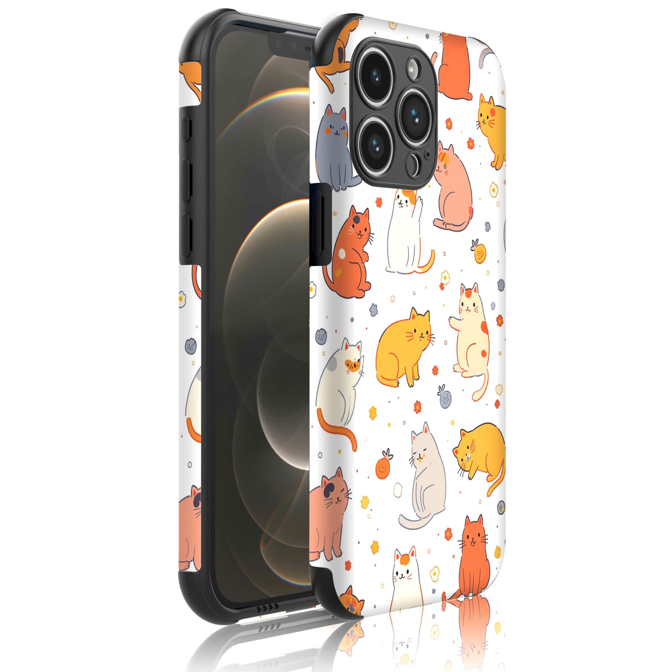 poezen opdruk_Telefoonhoesje met bumper randjes iPhone 12 Pro (1)