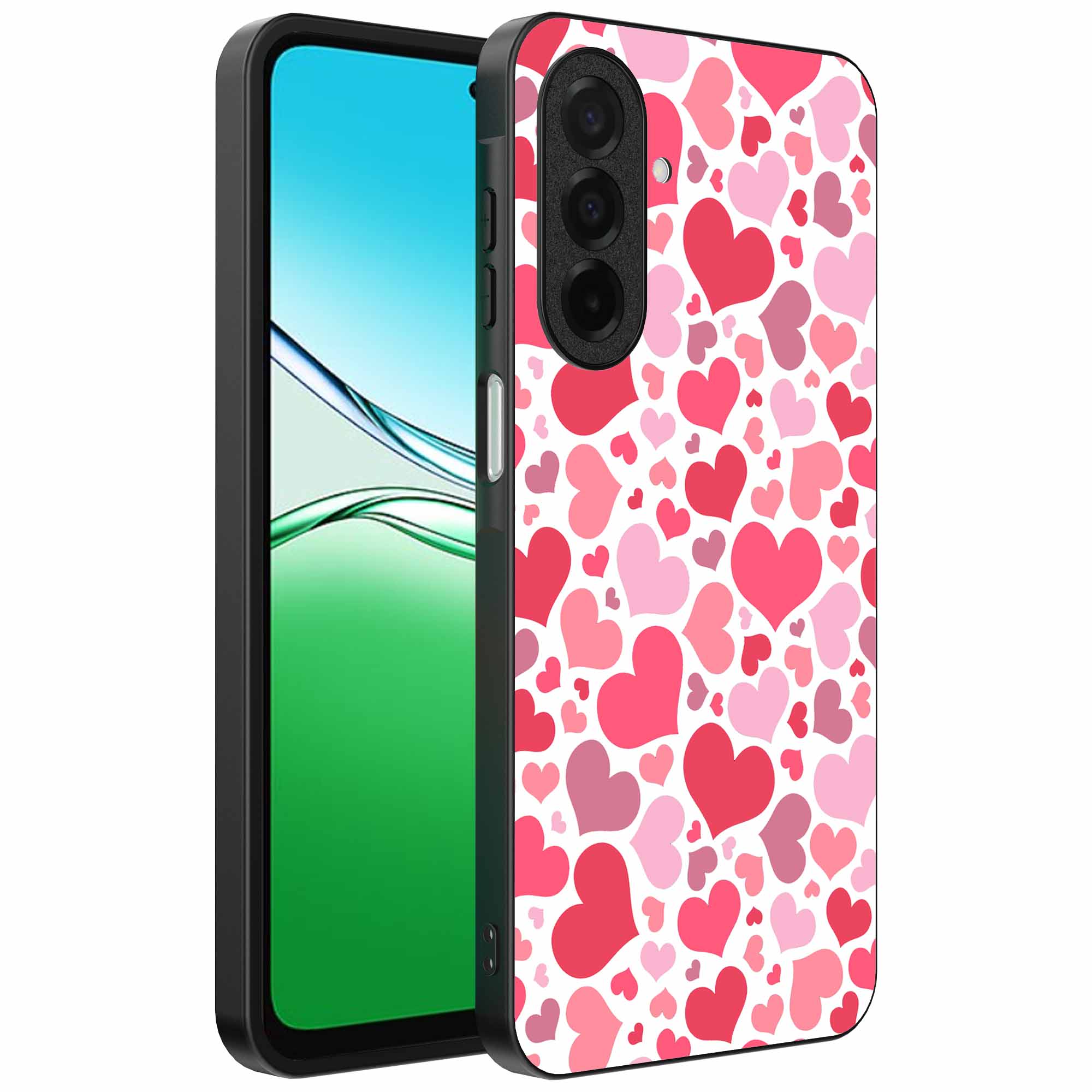 roze en rode hartjes opdruk_Oppo A5 telefoonhoesje (1)