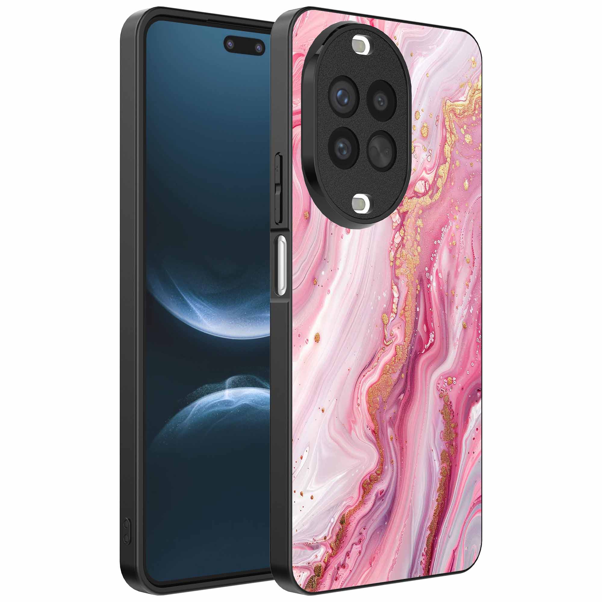 roze marmer opdruk_Huawei Nova 14 Pro telefoonhoesje (1)