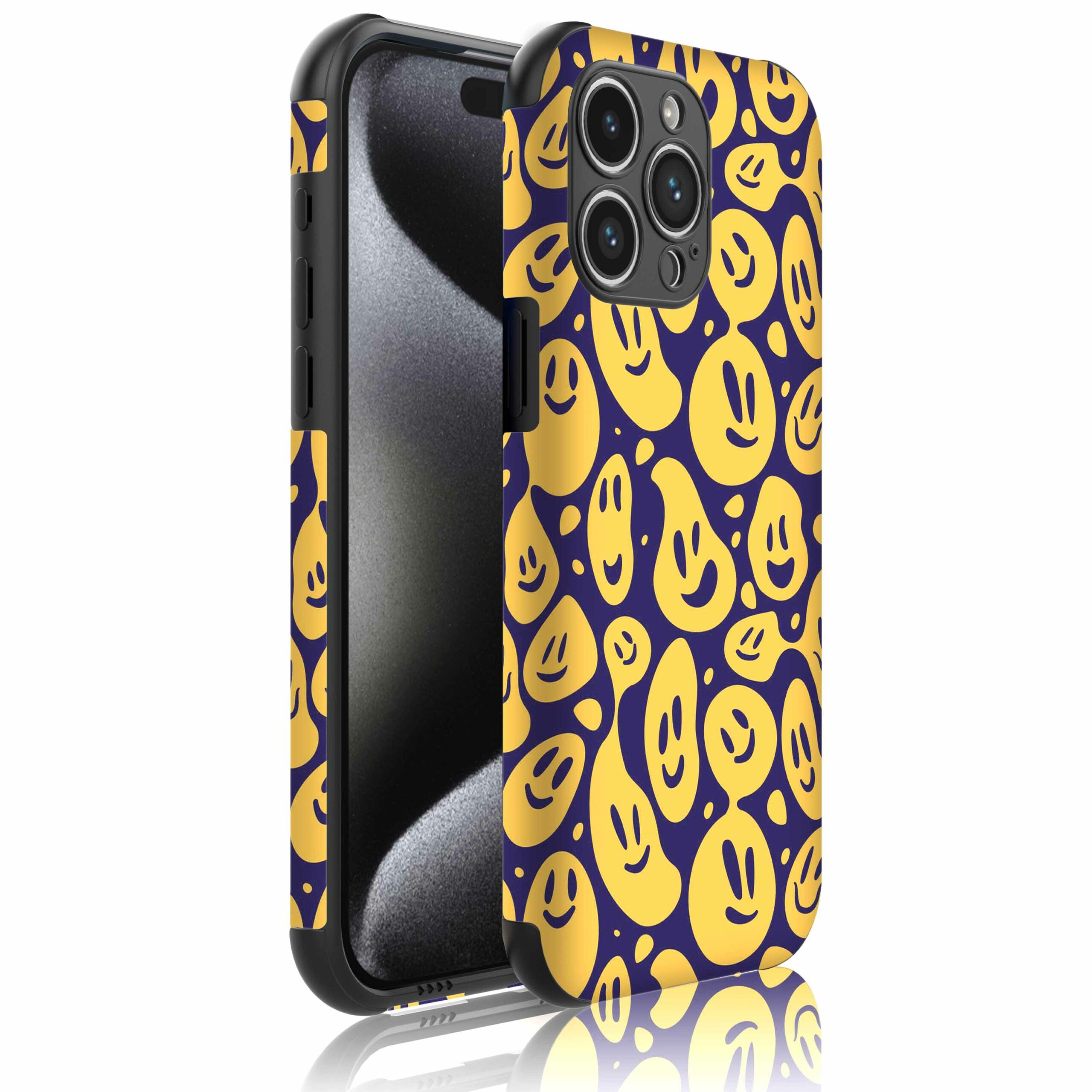 smileys opdruk_Telefoonhoesje met bumper randjes iPhone 15 Pro (1)