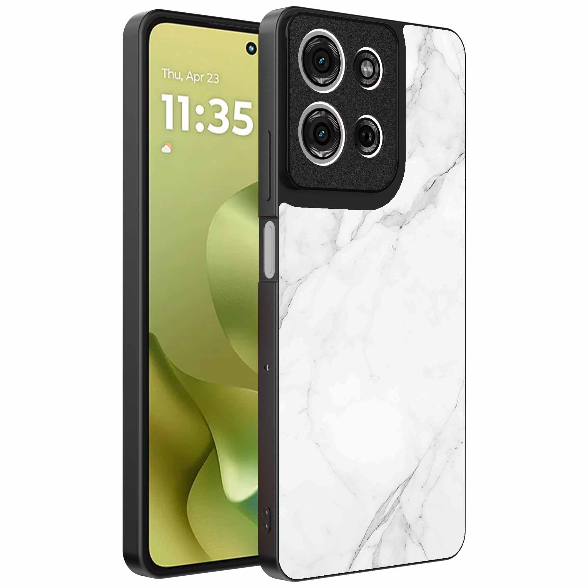 wit marmer opdruk_Motorola Moto G86 telefoonhoesje (1)