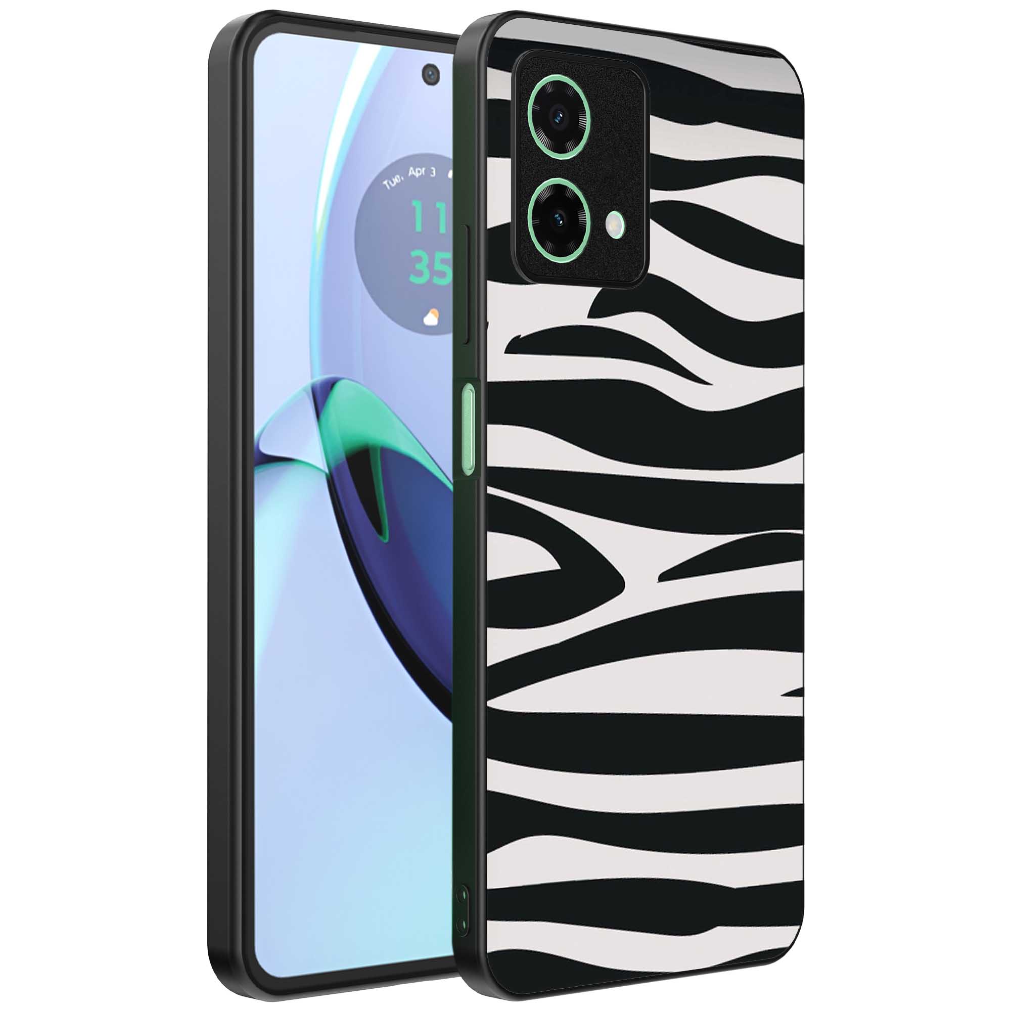 zebra opdruk_Motorola Moto G84 telefoonhoesje (1)