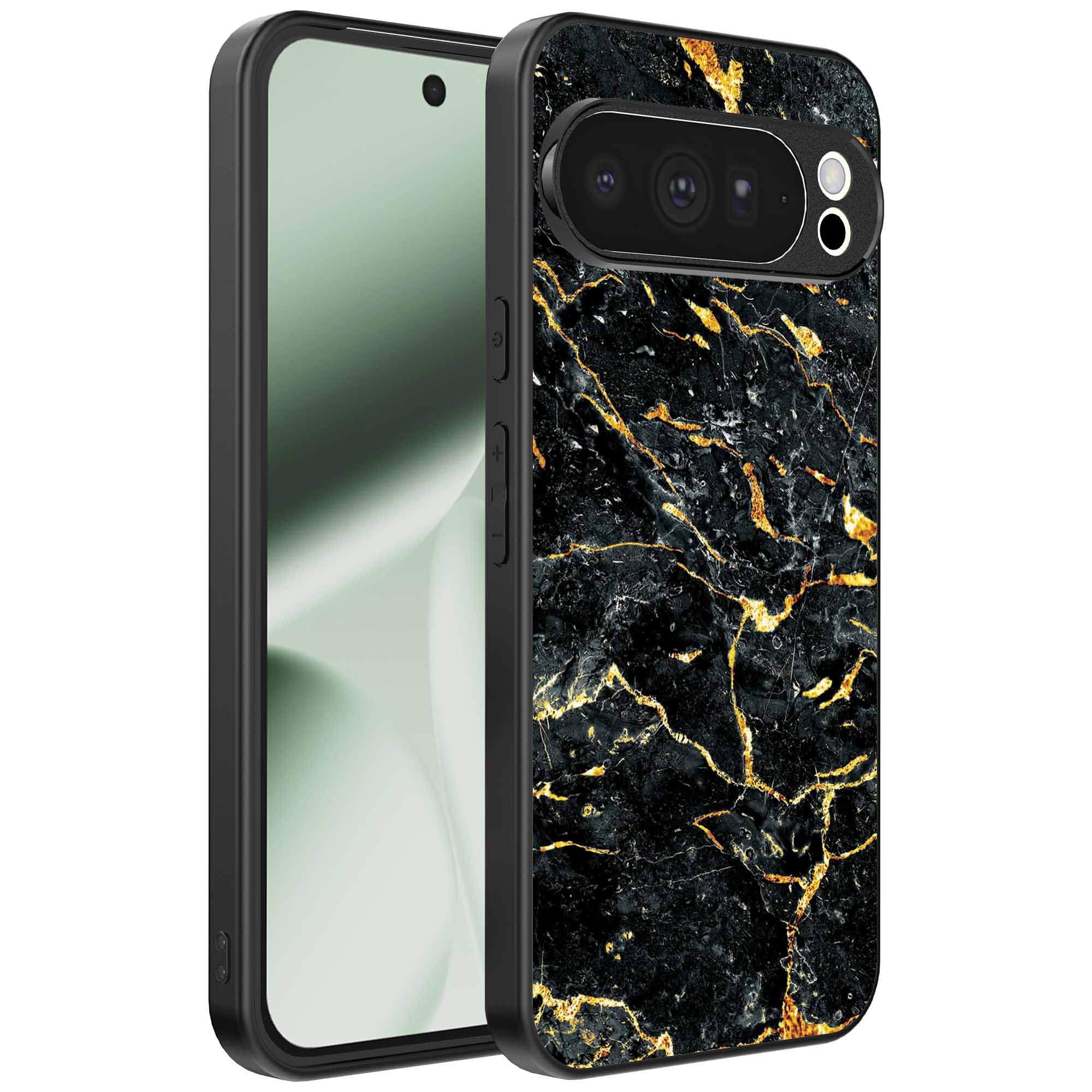 zwart goud marmer opdruk_Google Pixel 10 Pro XL telefoonhoesje (1)