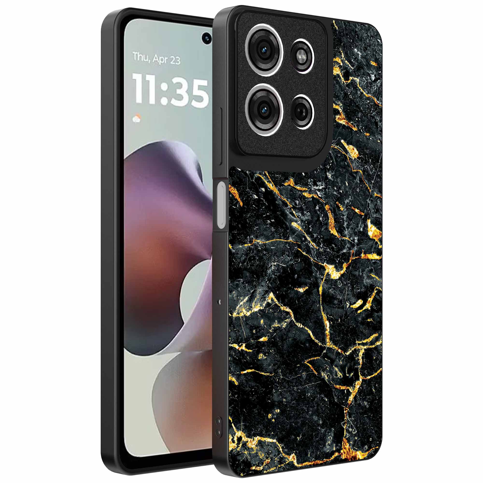 zwart goud marmer opdruk_Motorola Moto G56 telefoonhoesje (1)