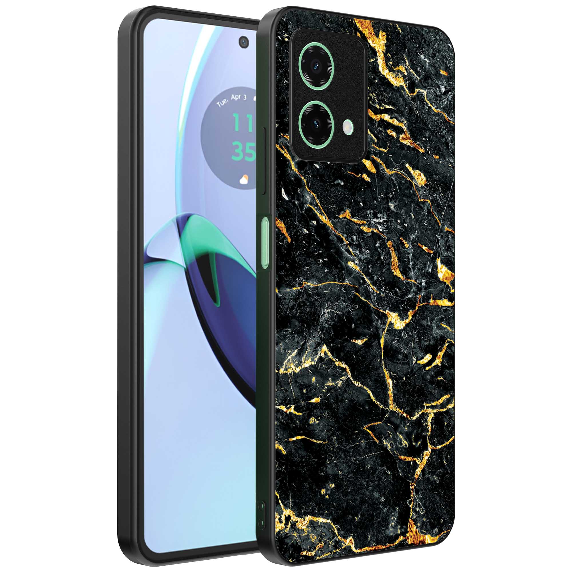 zwart goud marmer opdruk_Motorola Moto G84 telefoonhoesje (1)