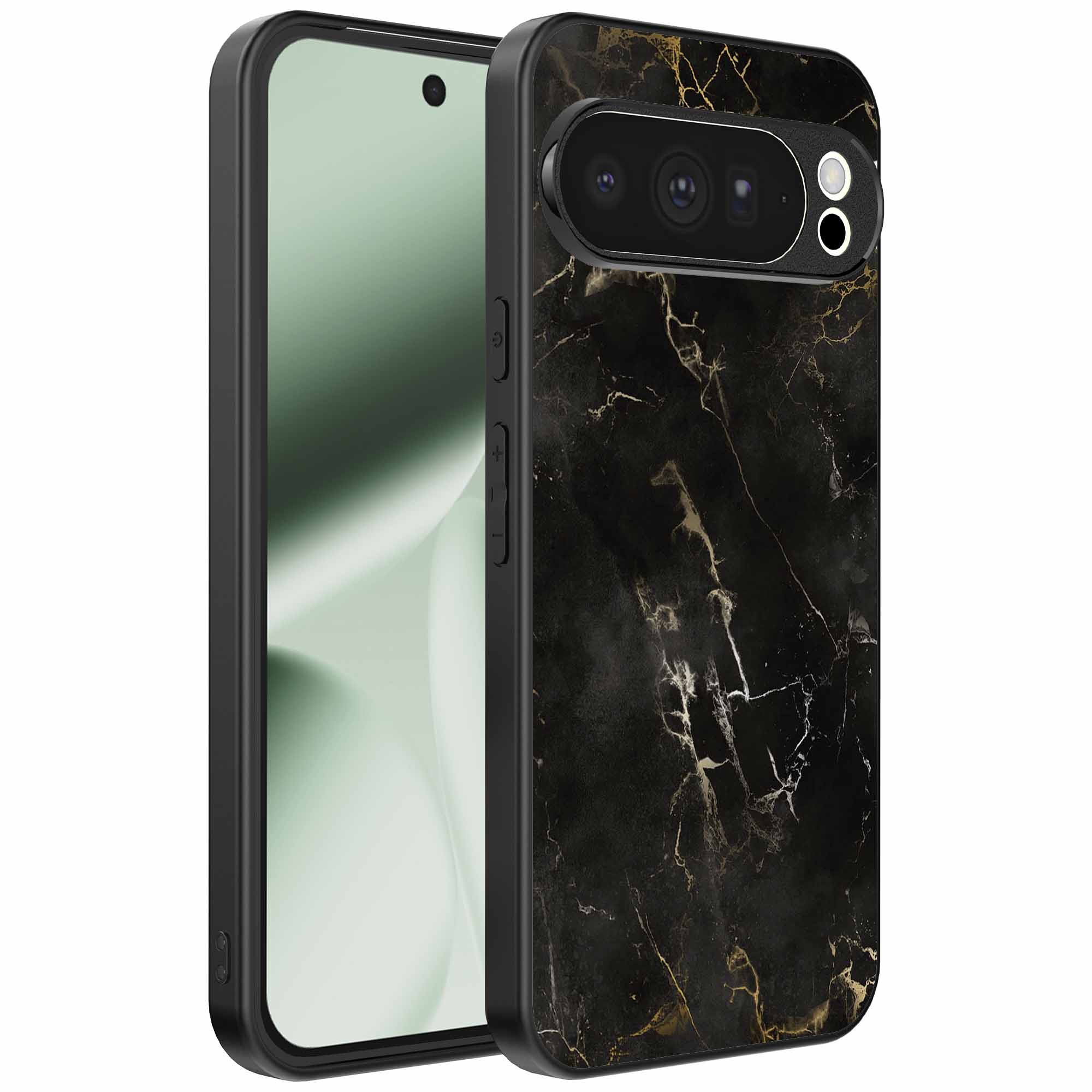zwart marmer opdruk_Google Pixel 10 Pro XL telefoonhoesje (1)