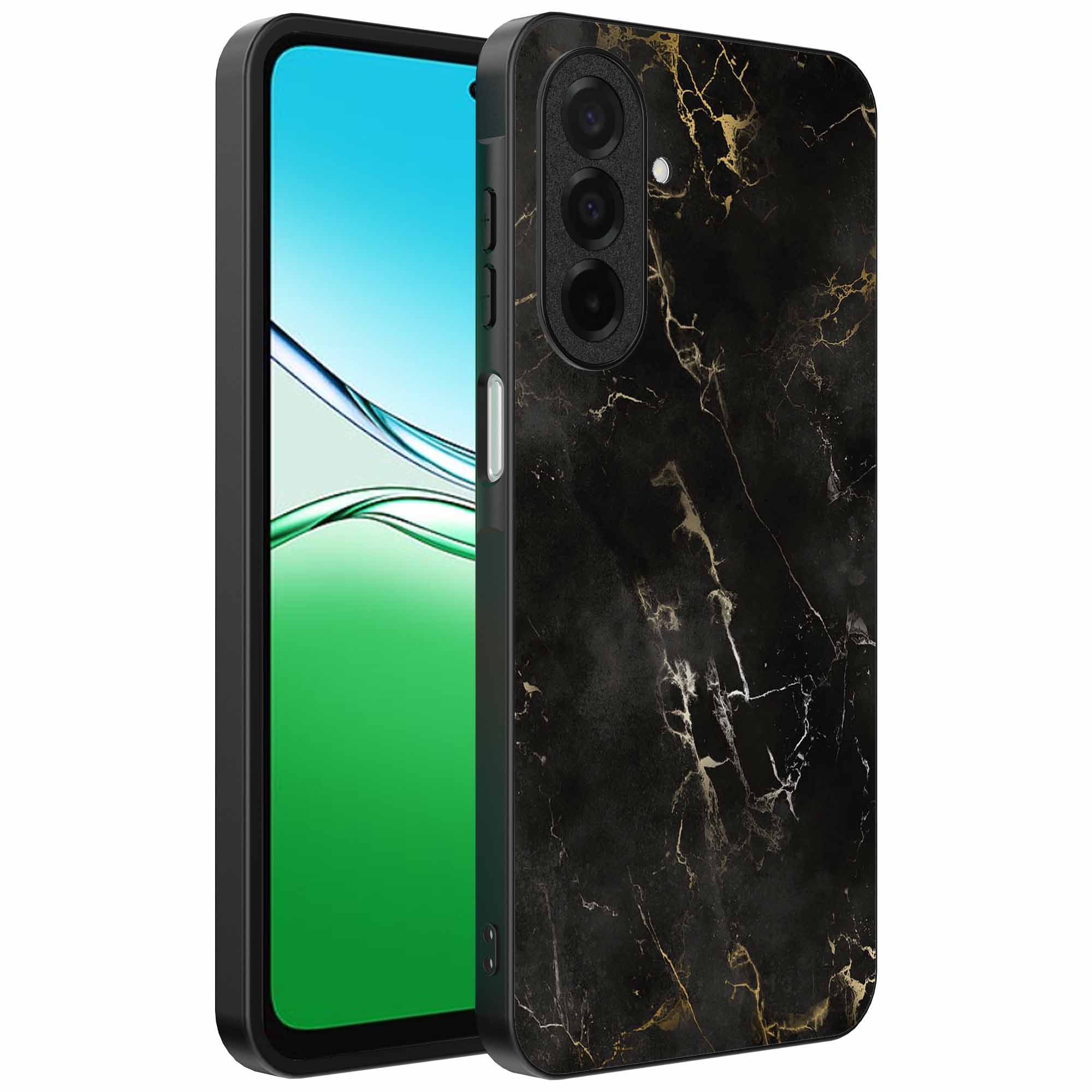 zwart marmer opdruk_Oppo A5 telefoonhoesje (1)