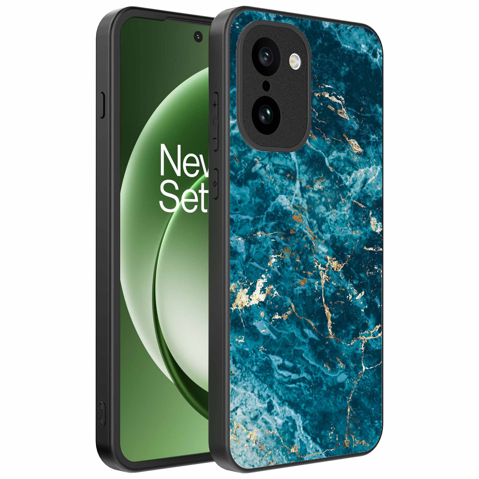 blauw marmer opdruk_OnePlus 15R Telefoonhoesje (1)