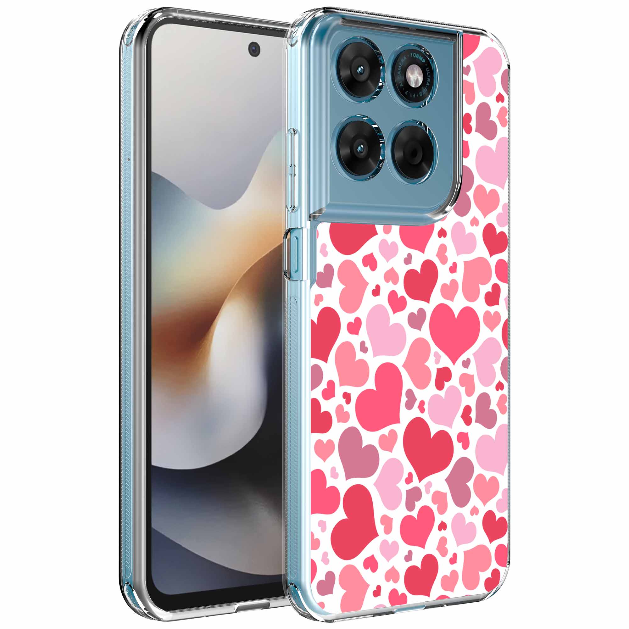 Hartjes opdruk_Motorola Moto G56 transparant telefoonhoesje (1)
