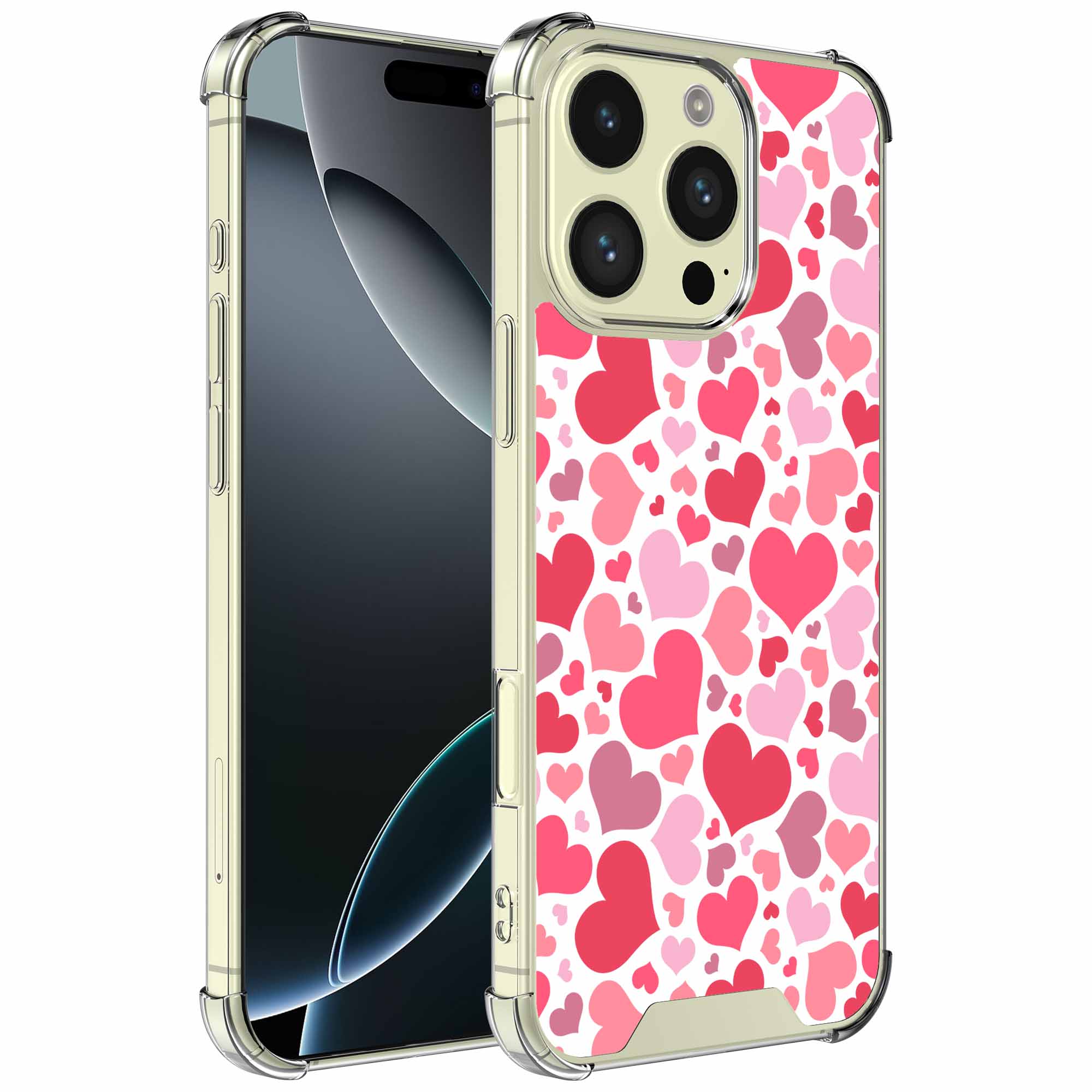 Hartjes opdruk_iPhone 16 Pro Max transparant telefoonhoesje (1)