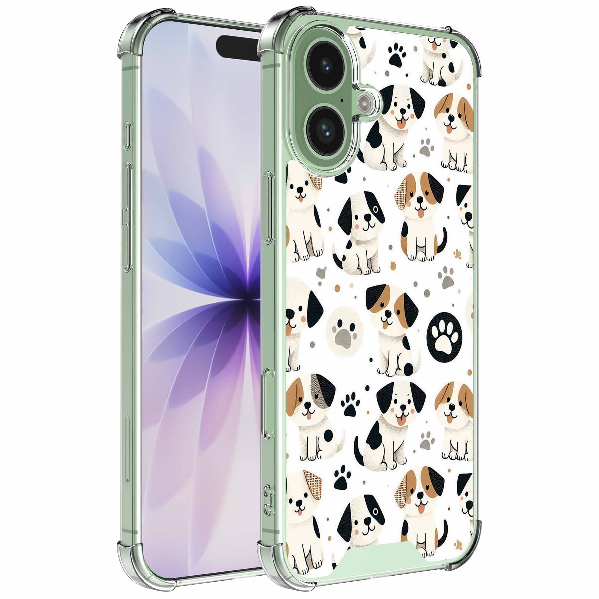 Honden en pootjes opdruk_iPhone 17 transparant telefoonhoesje (1)