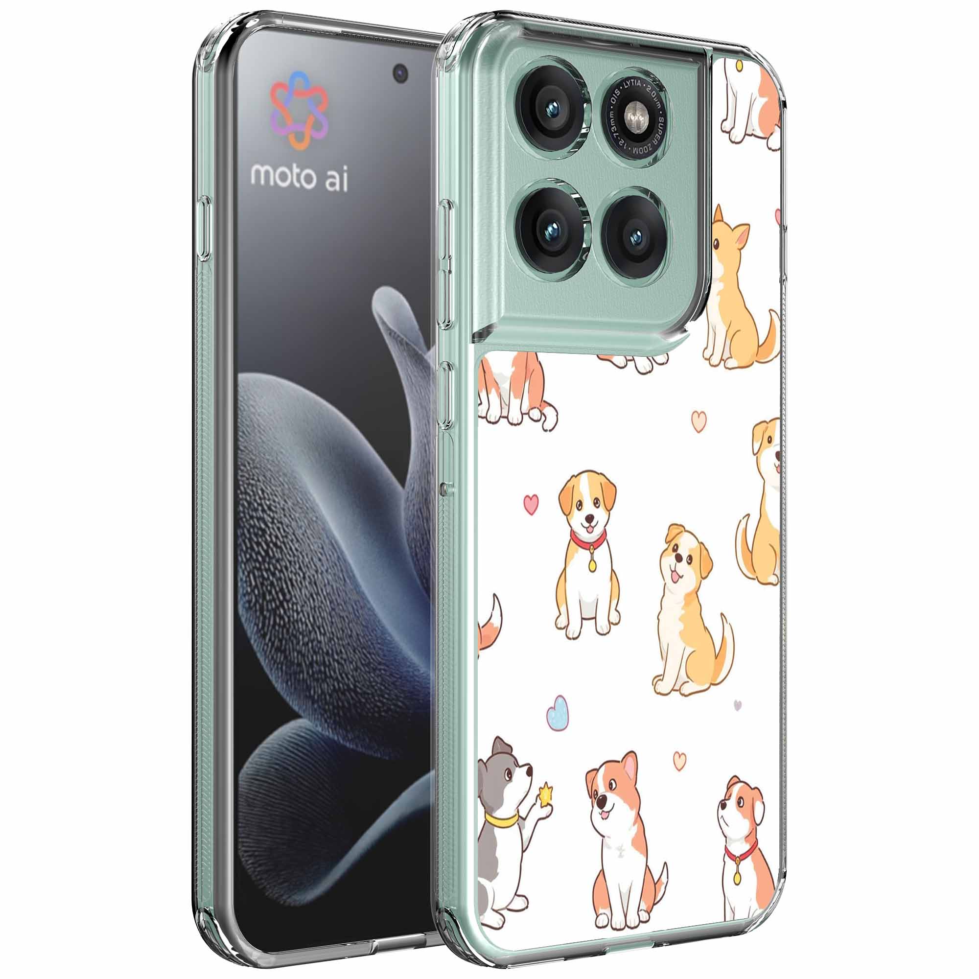 Honden opdruk_Motorola Edge 70 transparant telefoonhoesje (1)