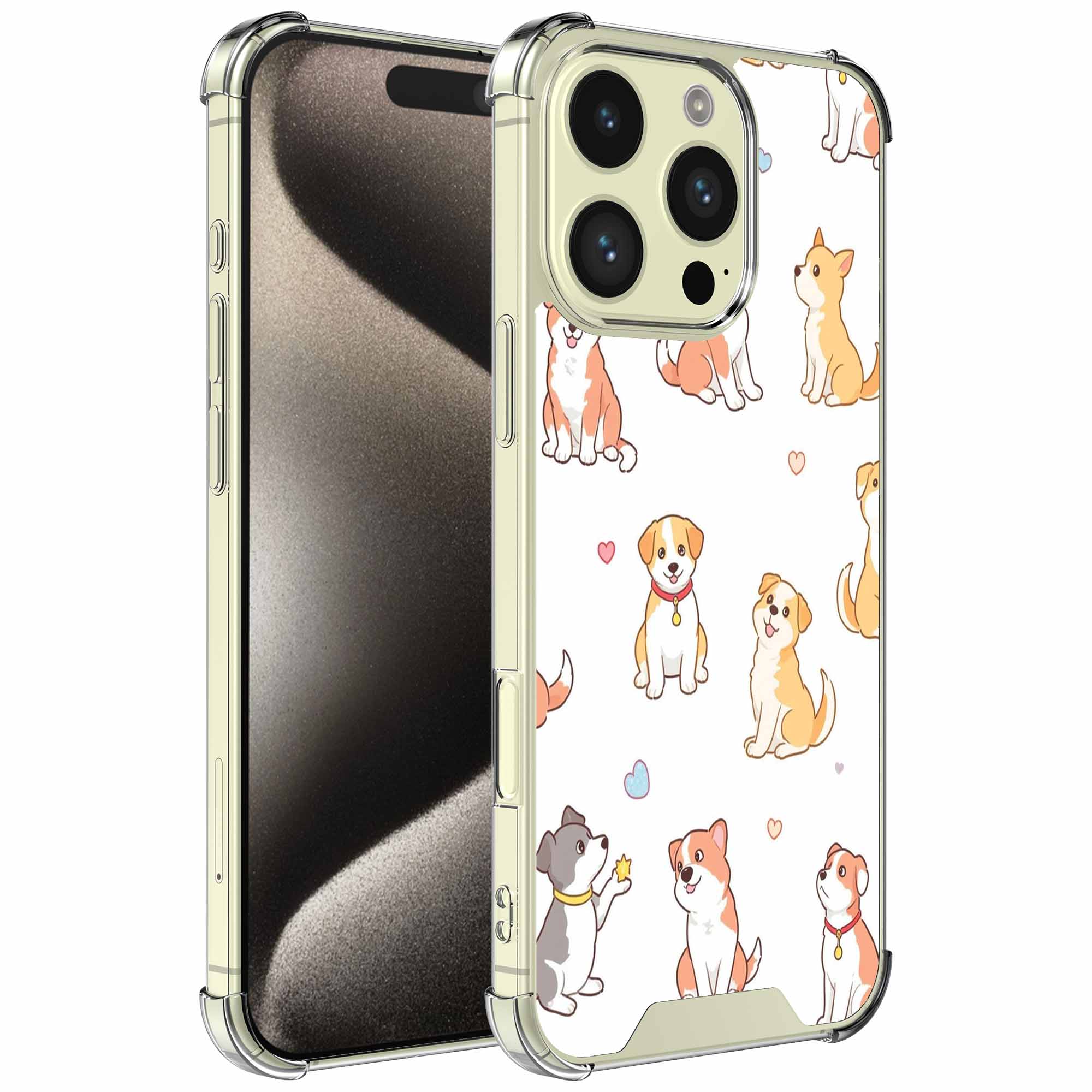 Honden opdruk_iPhone 15 Pro transparant telefoonhoesje (1)