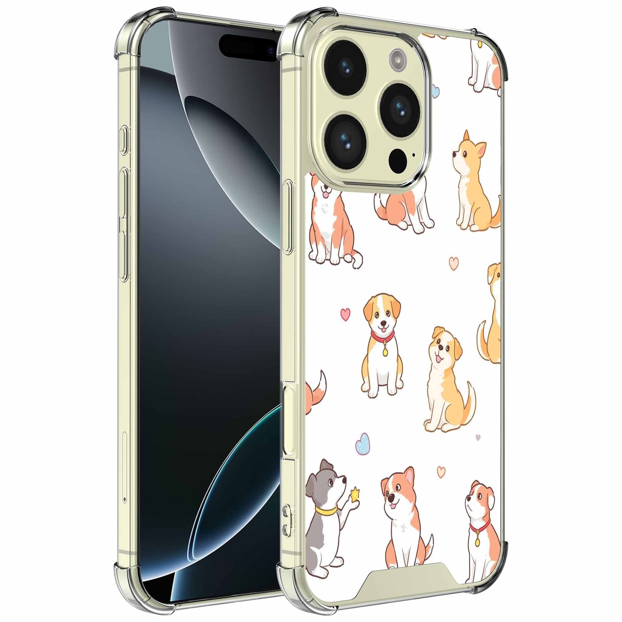 Honden opdruk_iPhone 16 Pro Max transparant telefoonhoesje (1)