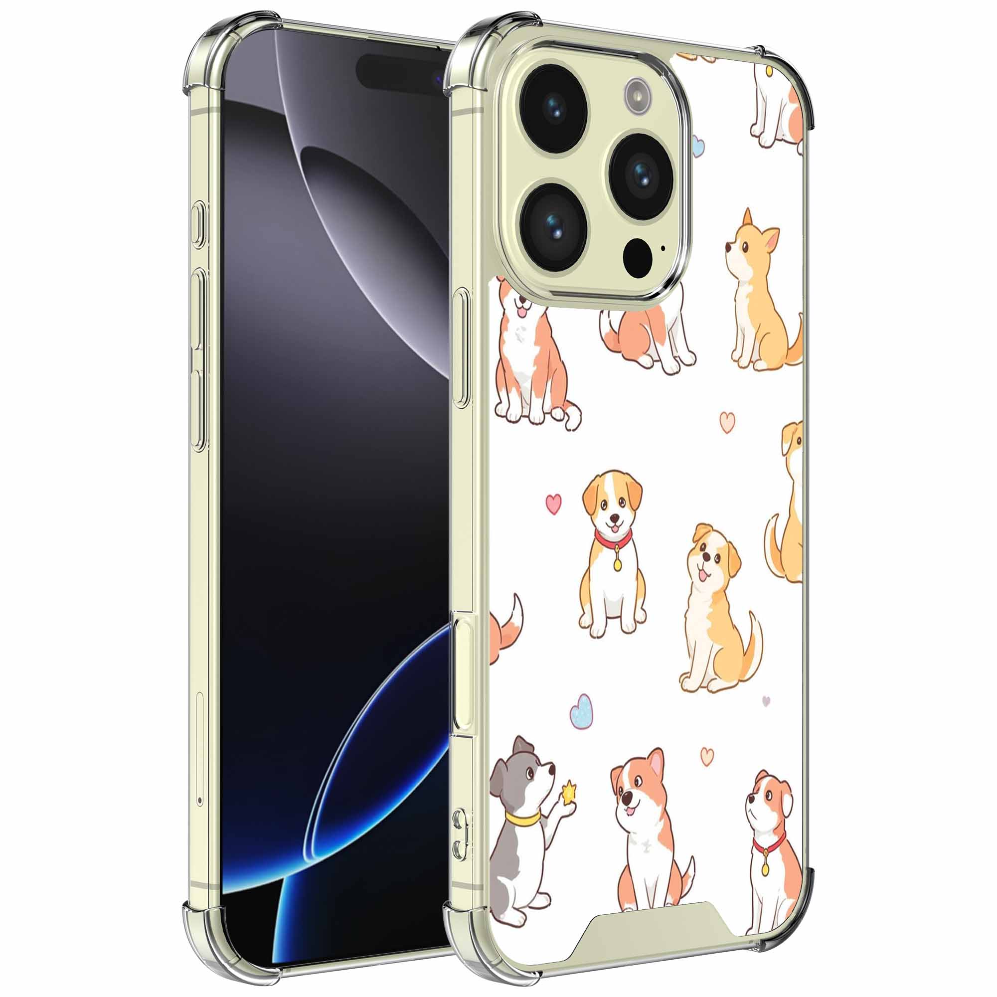 Honden opdruk_iPhone 16 Pro transparant telefoonhoesje (1)