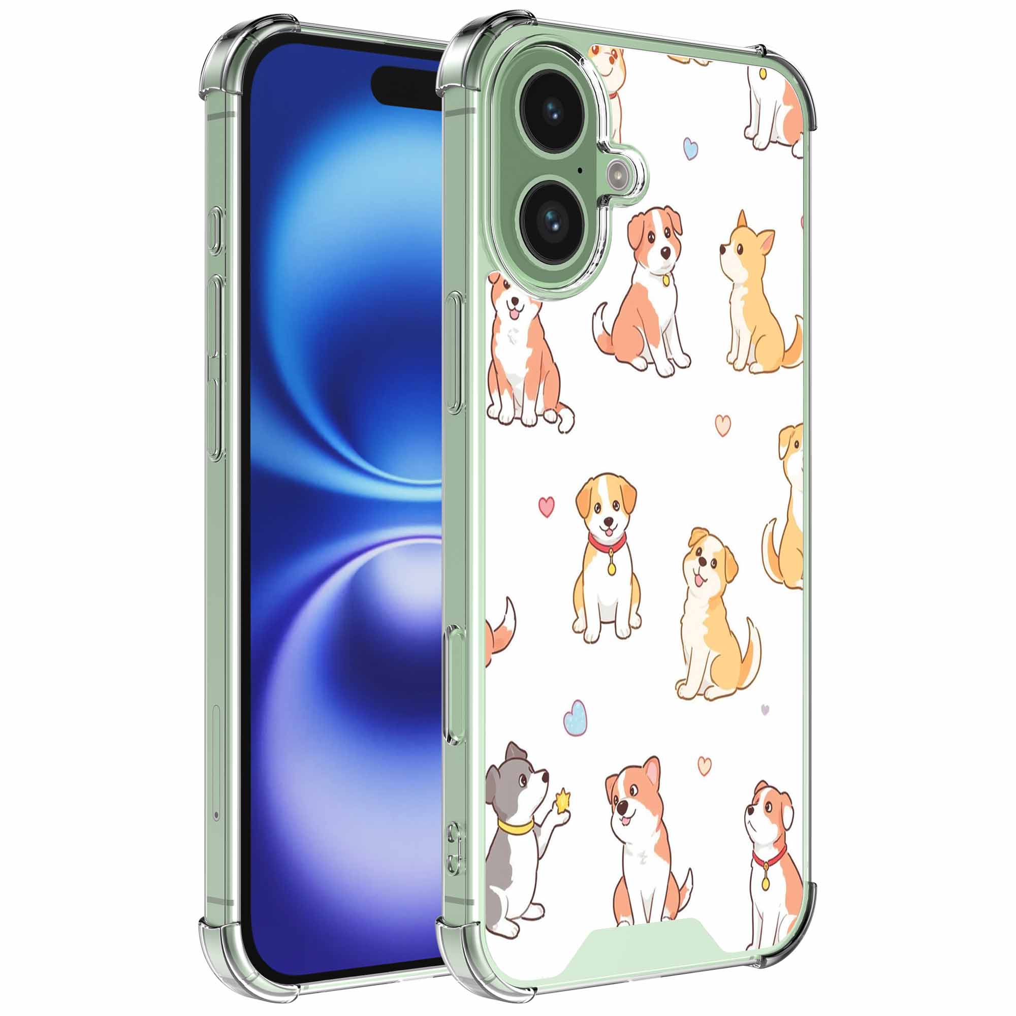Honden opdruk_iPhone 16 transparant telefoonhoesje (1)