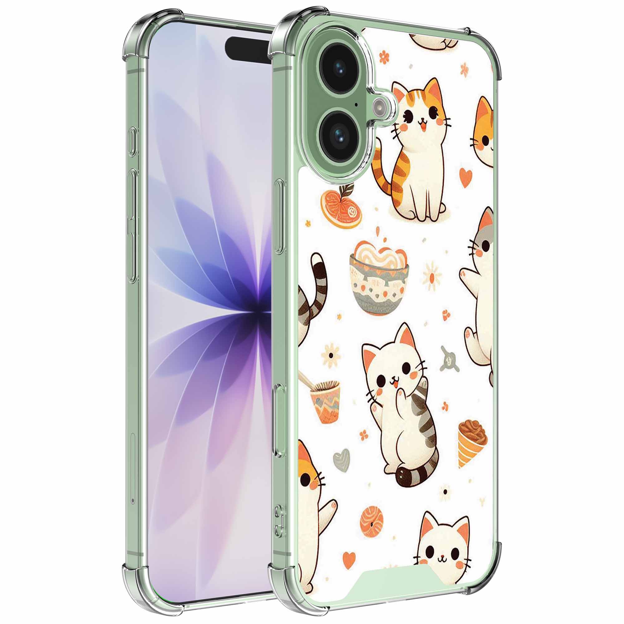 Katten opdruk_iPhone 17 transparant telefoonhoesje (1)