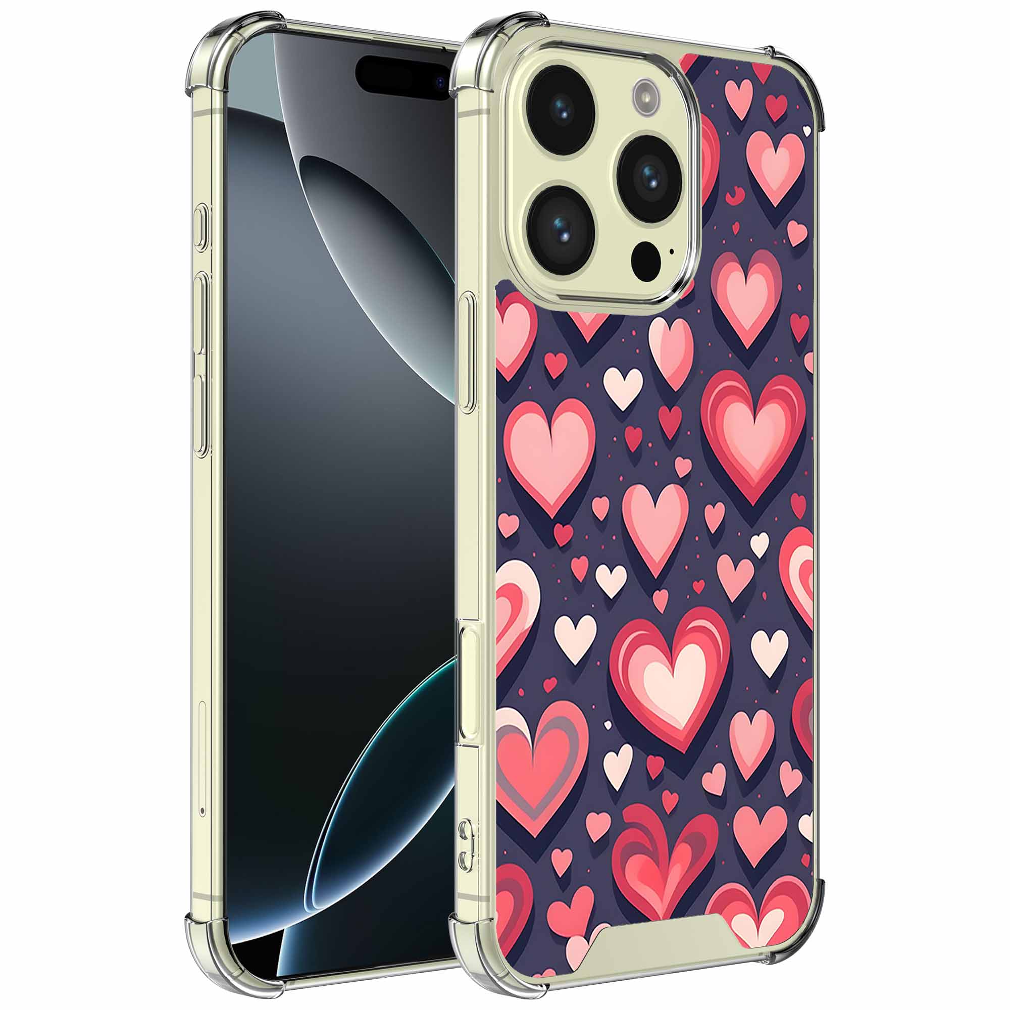 Liefdes design opdruk_iPhone 16 Pro Max transparant telefoonhoesje (1)