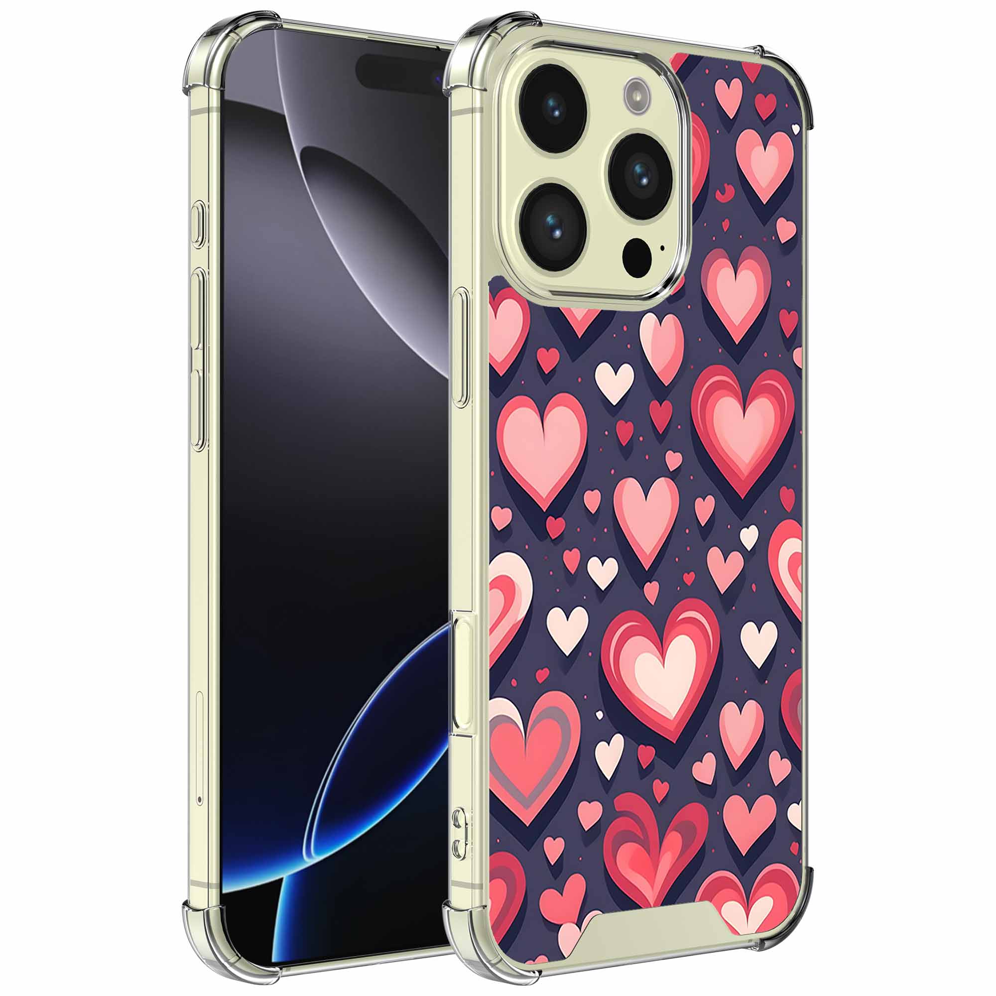 Liefdes design opdruk_iPhone 16 Pro transparant telefoonhoesje (1)