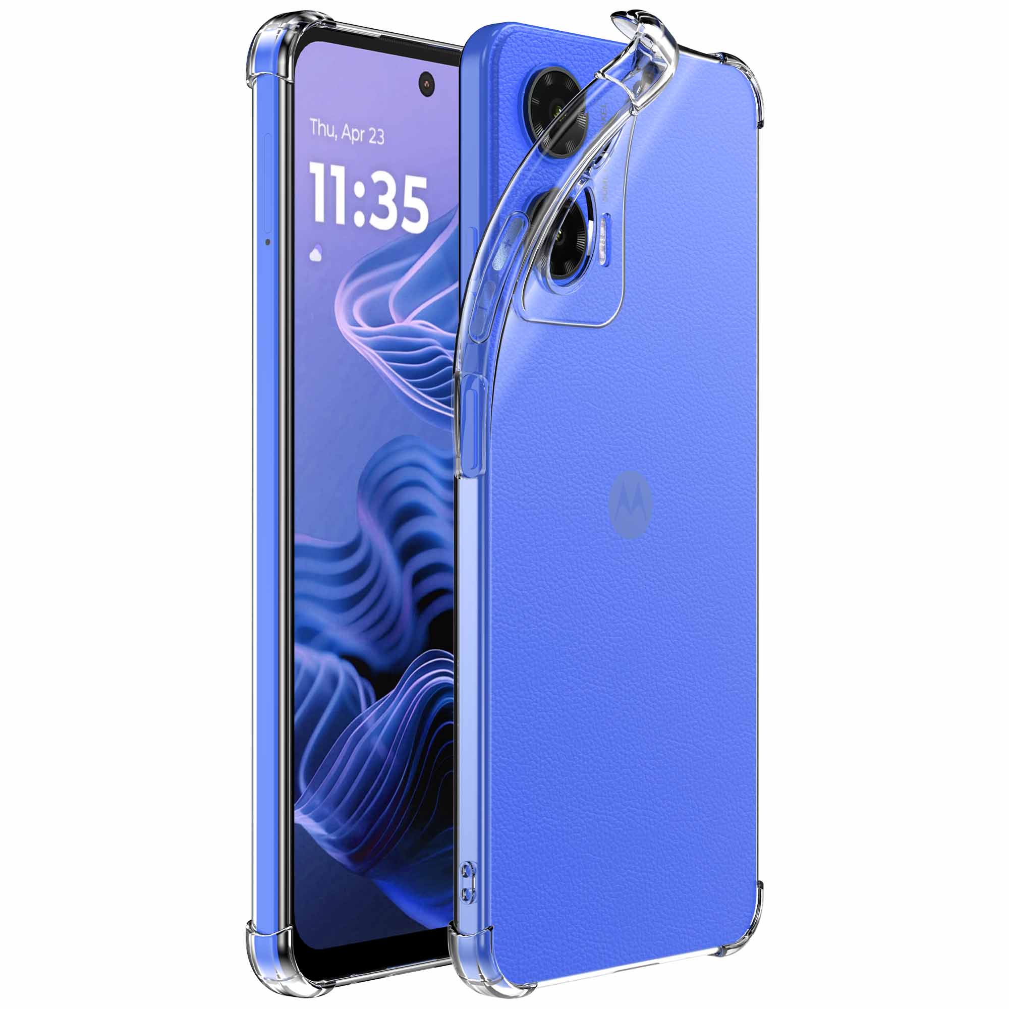 Motorola Moto G85 Telefoonhoesje Transparant met Bumper (1)