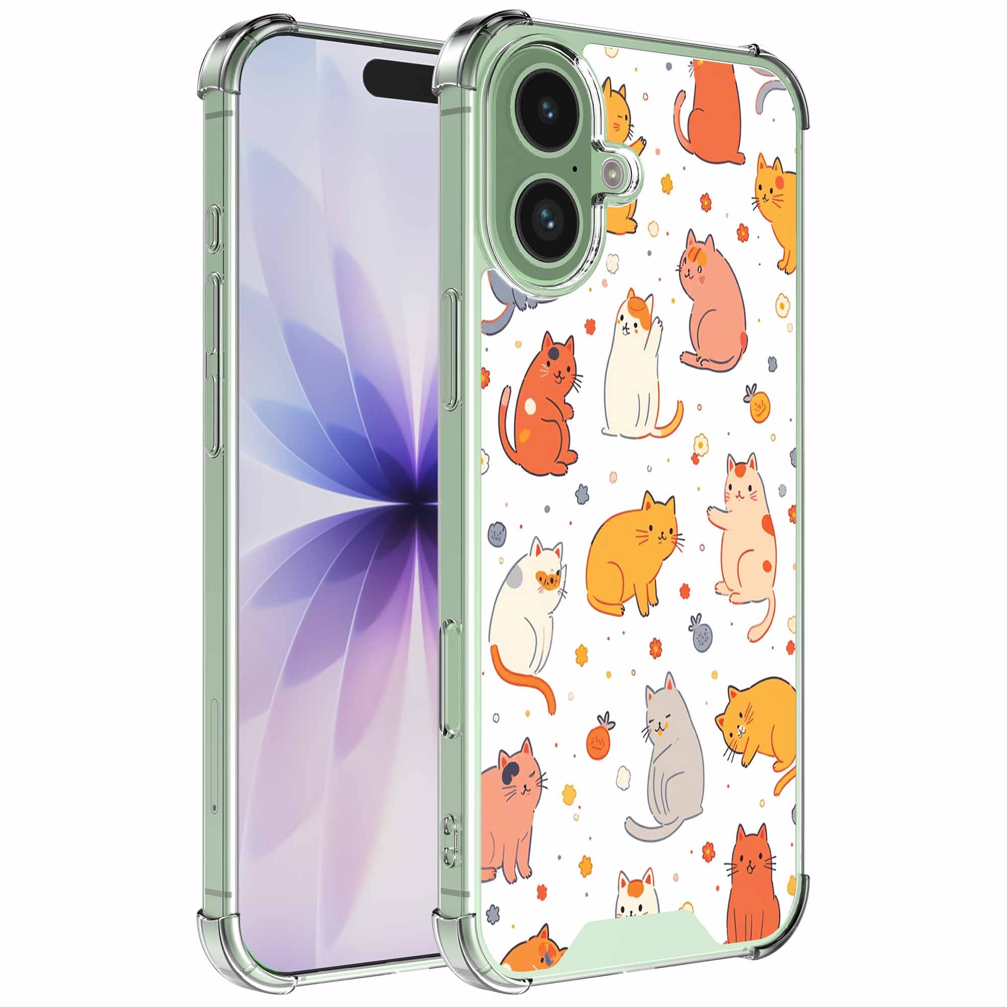 Poezen opdruk_iPhone 17 transparant telefoonhoesje (1)