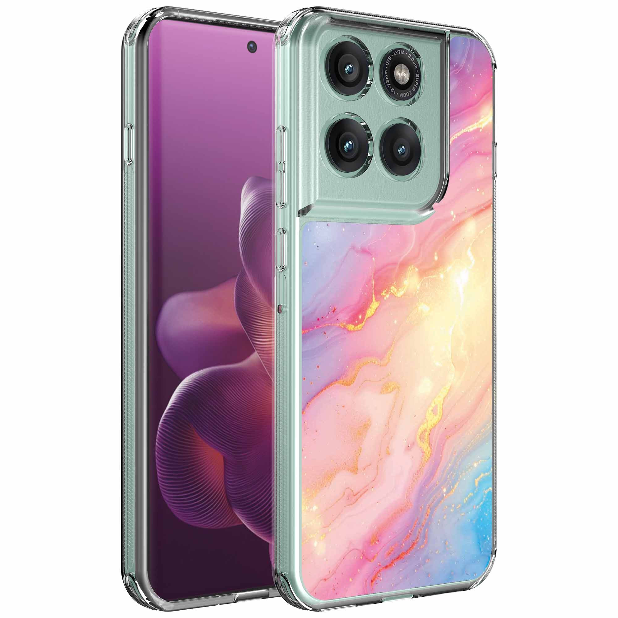 Glitter marmer opdruk_Motorola Edge 60 Pro transparant telefoonhoesje (1)