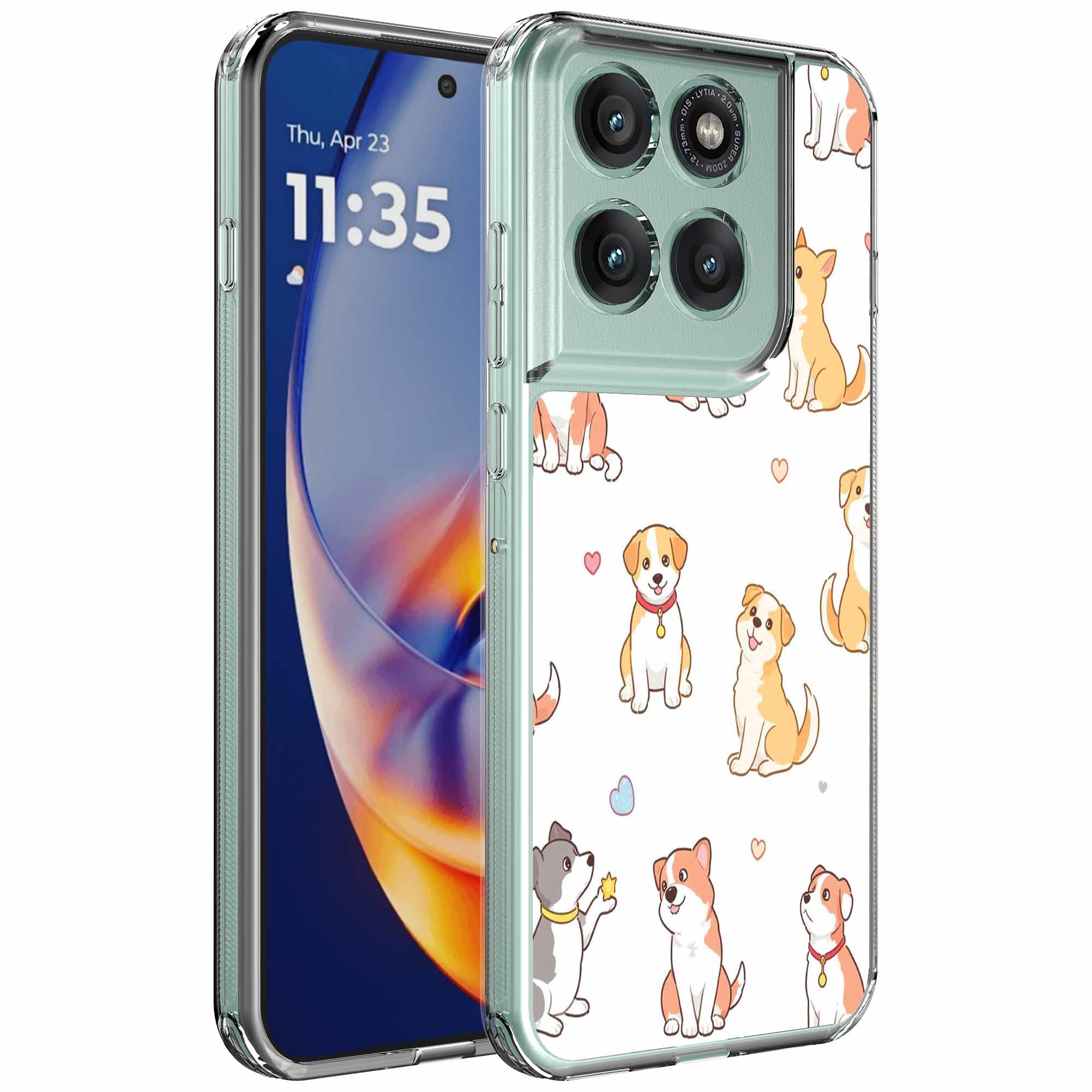 Honden opdruk_Motorola Edge 50 Neo transparant telefoonhoesje (1)