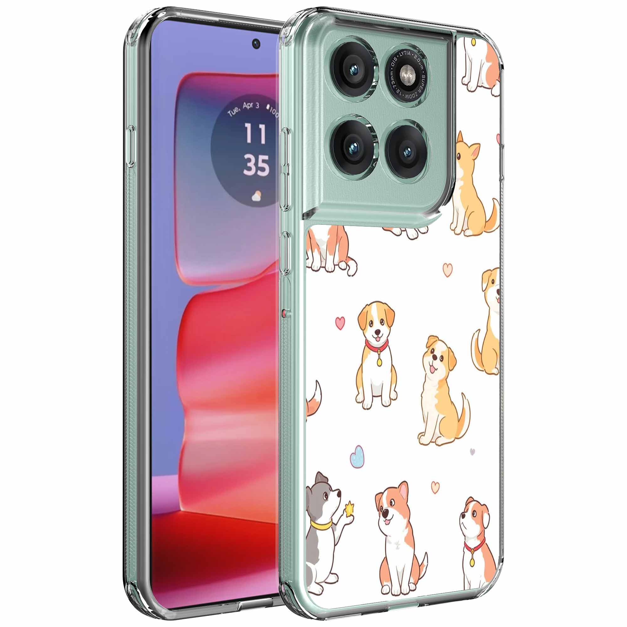 Honden opdruk_Motorola Edge 50 Pro transparant telefoonhoesje (1)