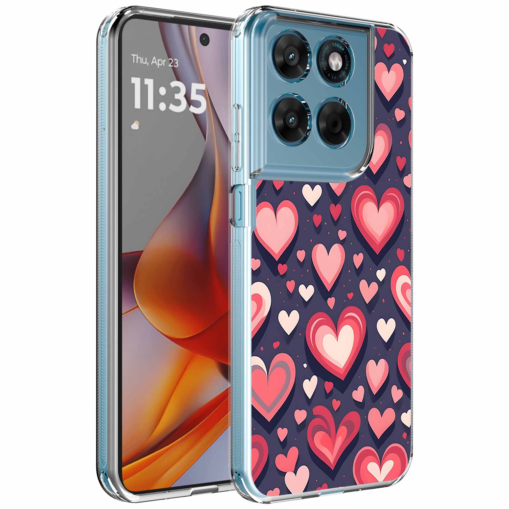 Liefdes design opdruk_Motorola Moto G75 transparant telefoonhoesje (1)