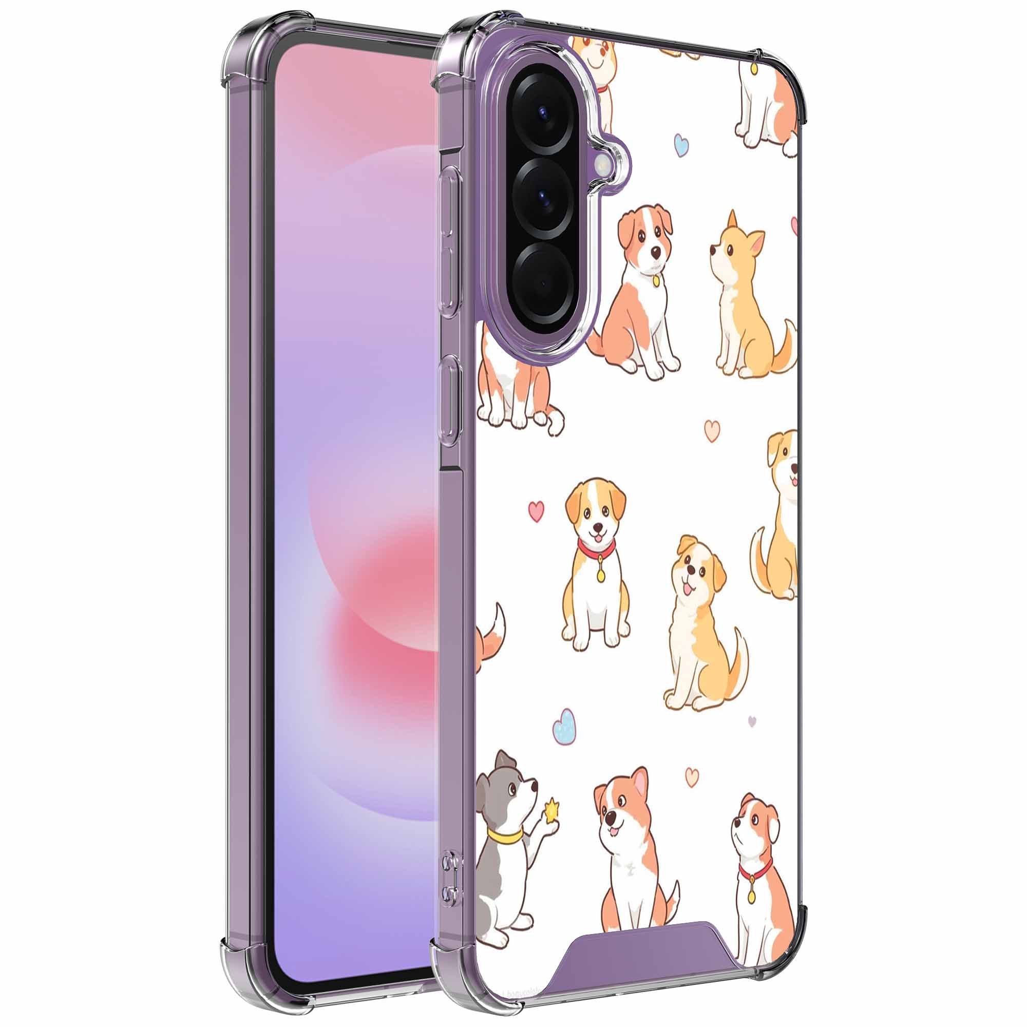 Honden opdruk_Samsung Galaxy A37 transparant telefoonhoesje (1)