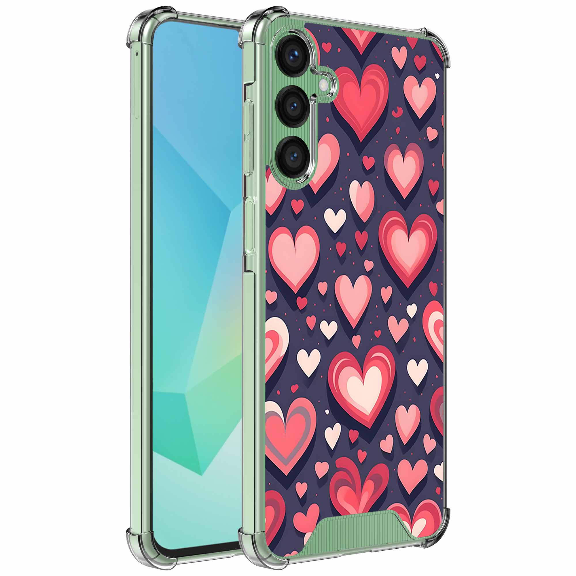 Liefdes design opdruk_Samsung Galaxy A16 transparant telefoonhoesje (1)