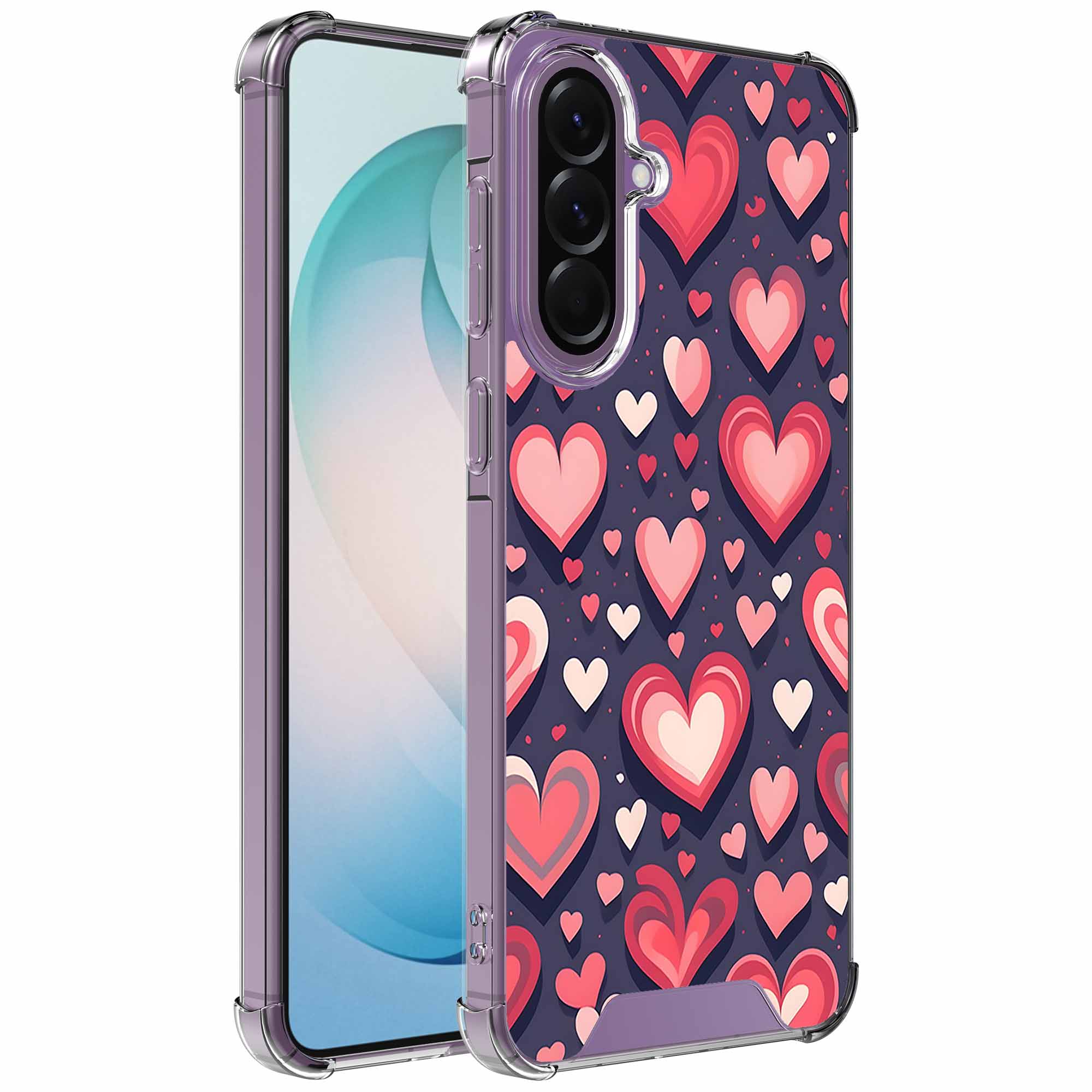 Liefdes design opdruk_Samsung Galaxy S26 Plus transparant telefoonhoesje (1)